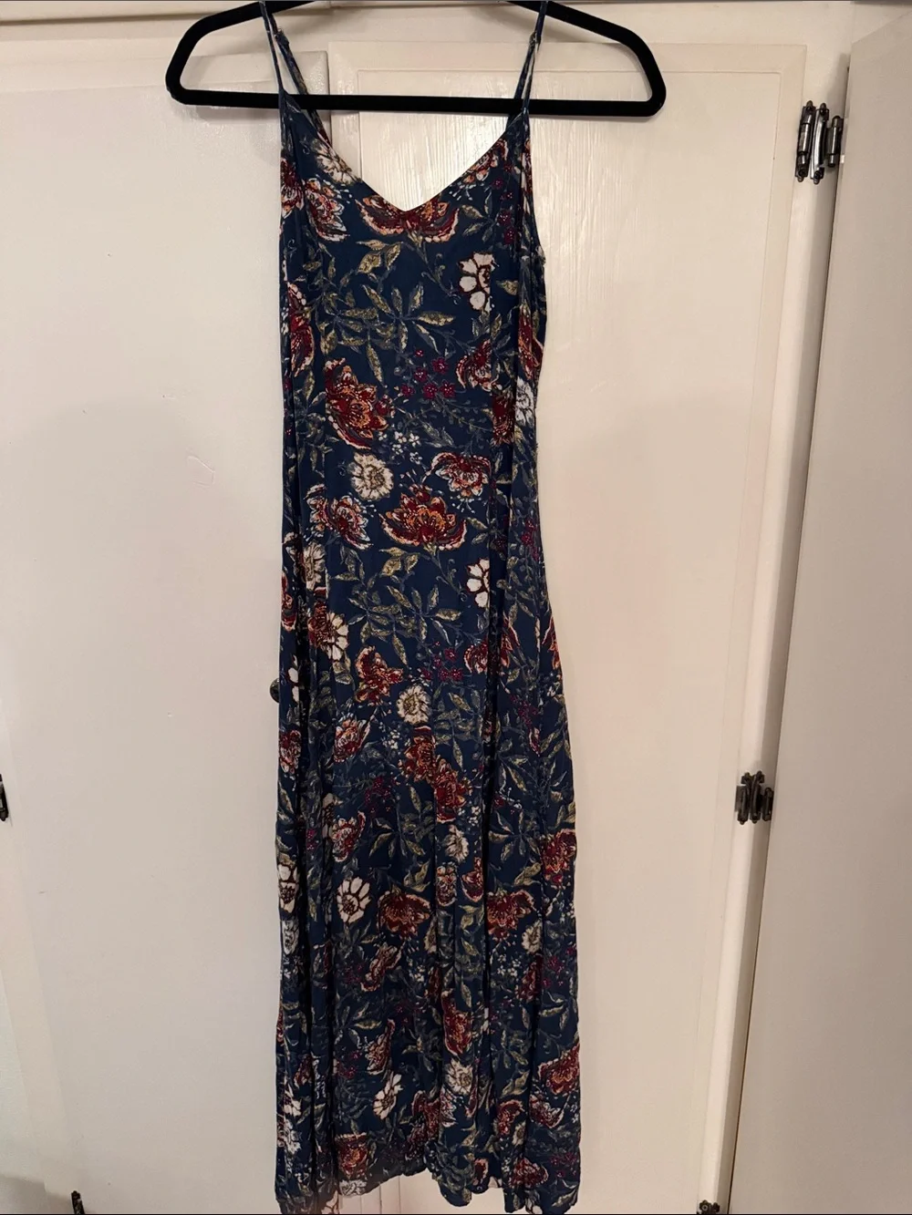 Abercrombie & Fitch Navy Floral Slip Maxi Dress